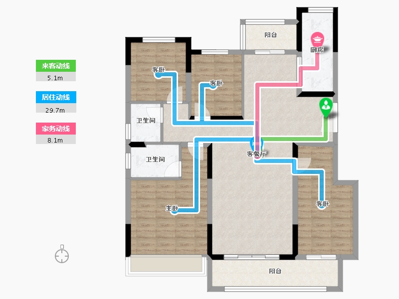 贵州省-遵义市-金科白鹭湖-115.83-户型库-动静线