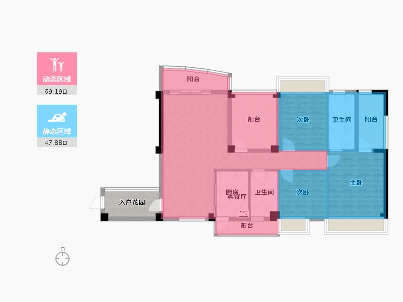 广西壮族自治区-桂林市-灵川彰泰中央城-109.81-户型库-动静分区