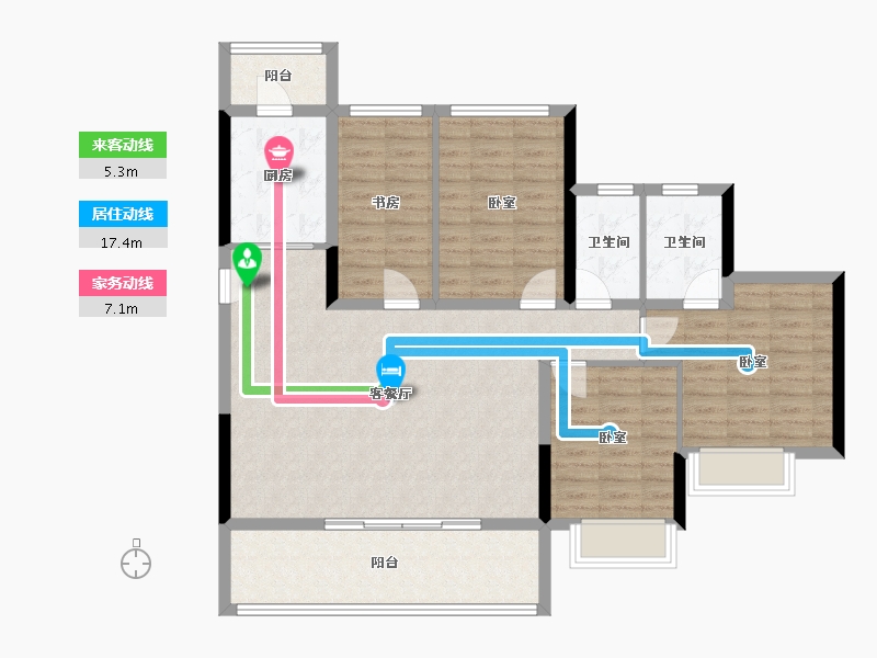 四川省-成都市-招商 中央华城-109.44-户型库-动静线