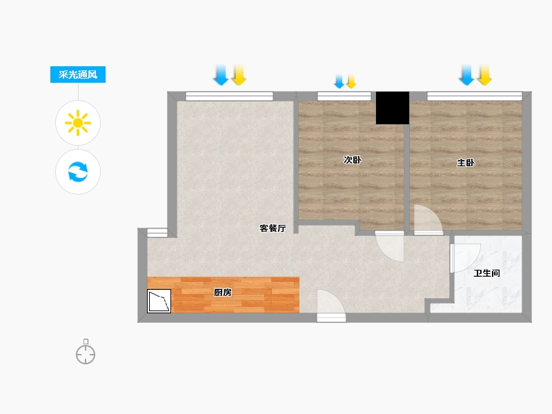 四川省-成都市-金融街融御-53.18-户型库-采光通风