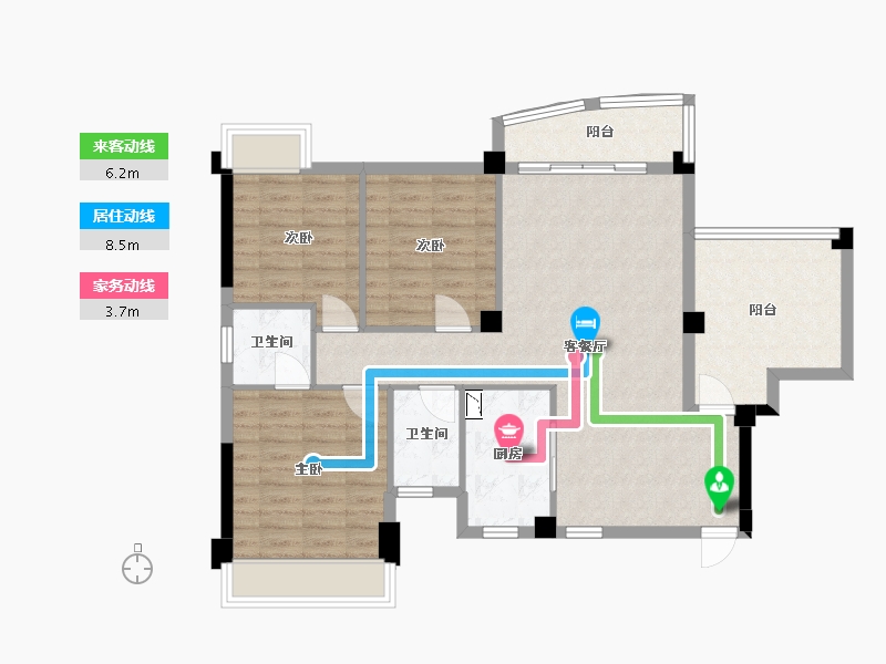 广西壮族自治区-桂林市-灵川彰泰中央城-94.16-户型库-动静线