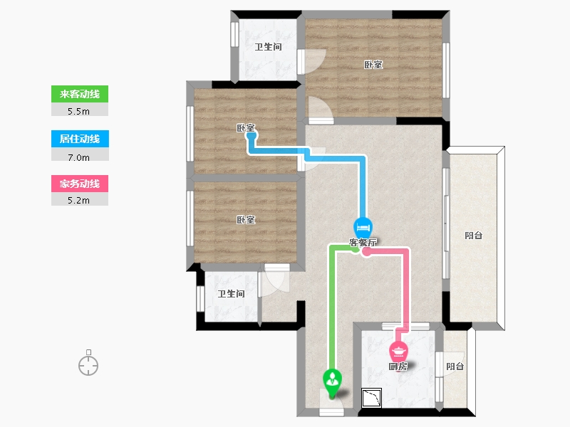 四川省-眉山市-融创九天一城-88.54-户型库-动静线