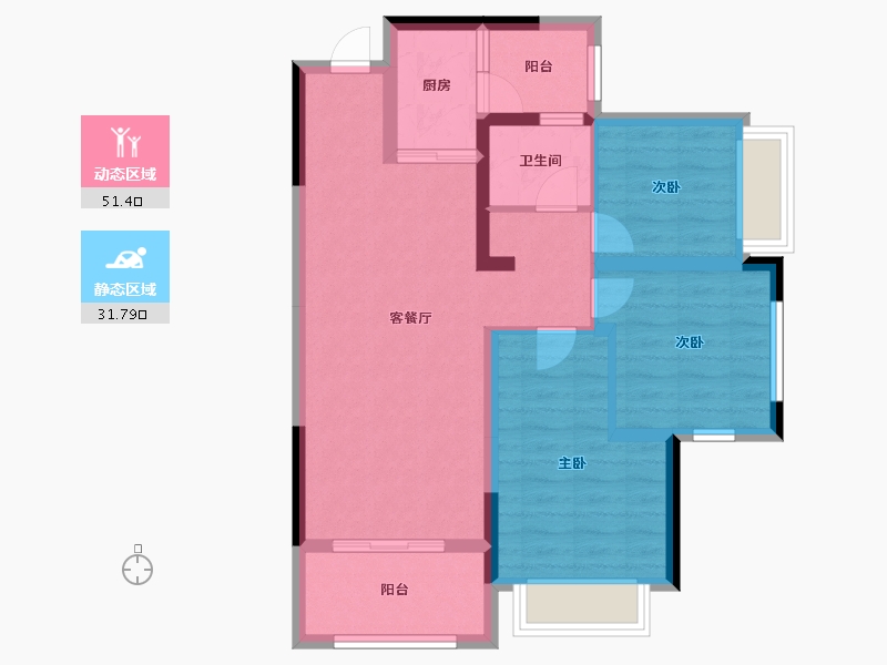 贵州省-遵义市-东都遵南首府-73.52-户型库-动静分区