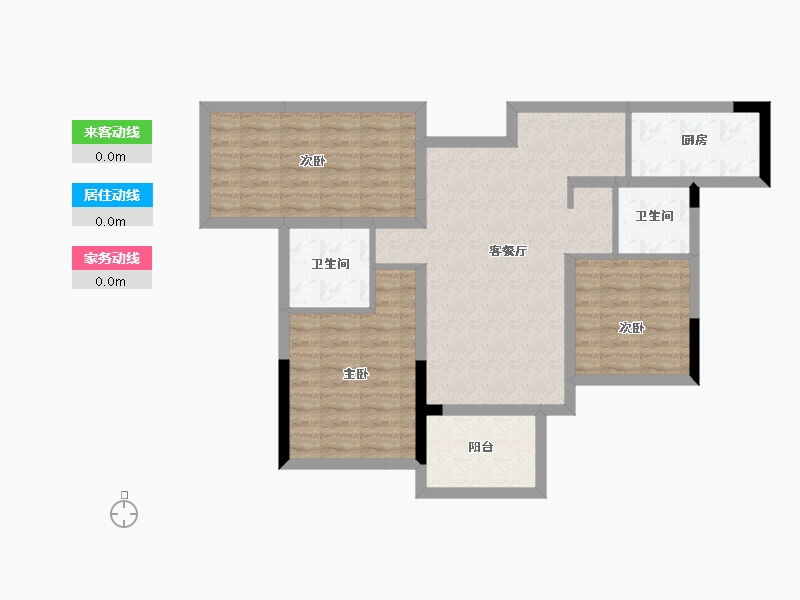 四川省-成都市-华侨城粼港樾府-76.39-户型库-动静线