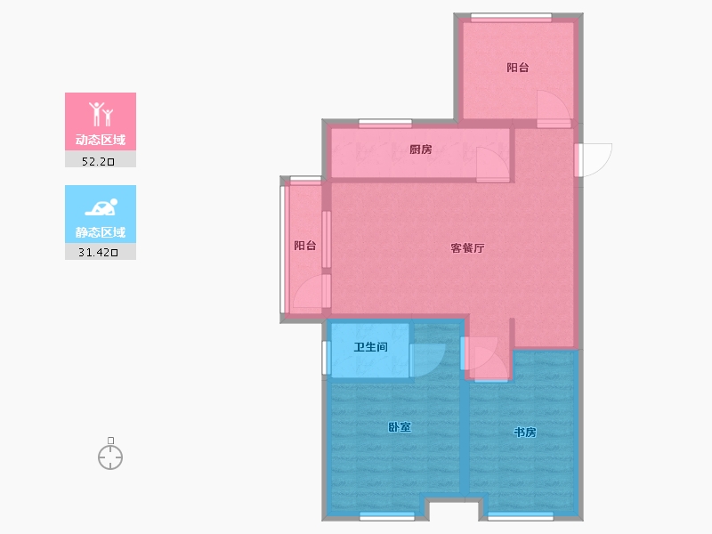 河北省-石家庄市-纳里印象-74.42-户型库-动静分区