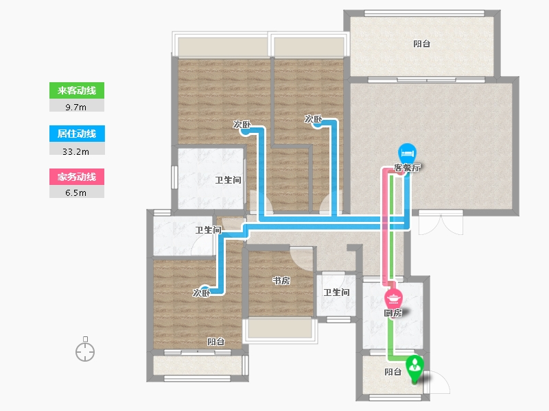 广东省-汕头市-中海寰宇天下-135.01-户型库-动静线