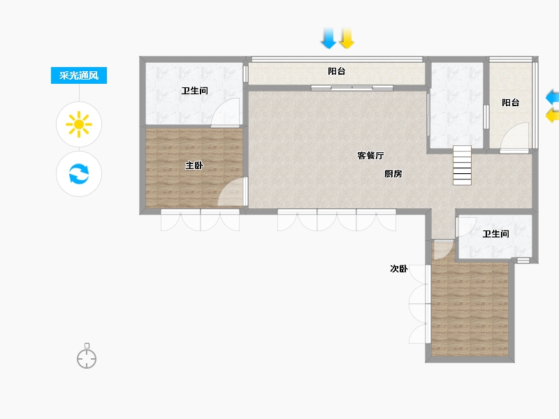 四川省-成都市-泰达上青城-127.00-户型库-采光通风