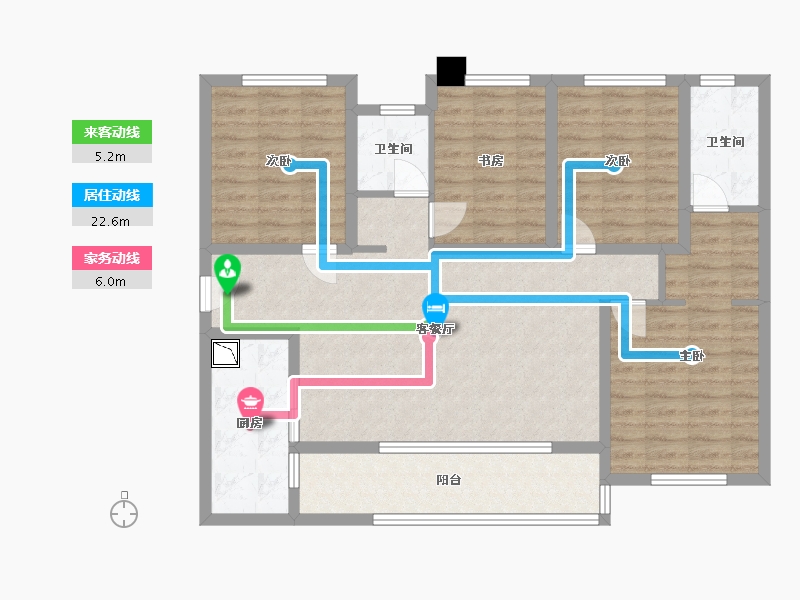 四川省-成都市-保利时代-106.83-户型库-动静线