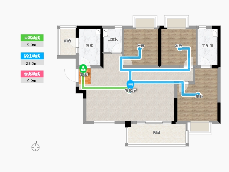 四川省-成都市-成都碧桂园翘楚棠-87.95-户型库-动静线