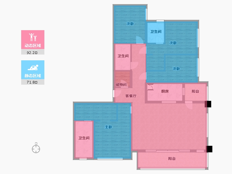 四川省-成都市-保利时代-146.97-户型库-动静分区