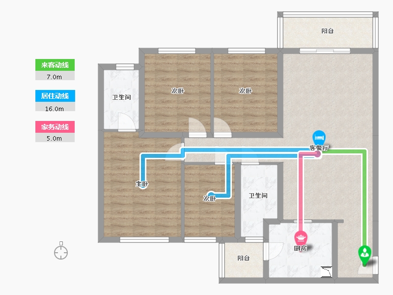 四川省-成都市-保利时代-104.95-户型库-动静线