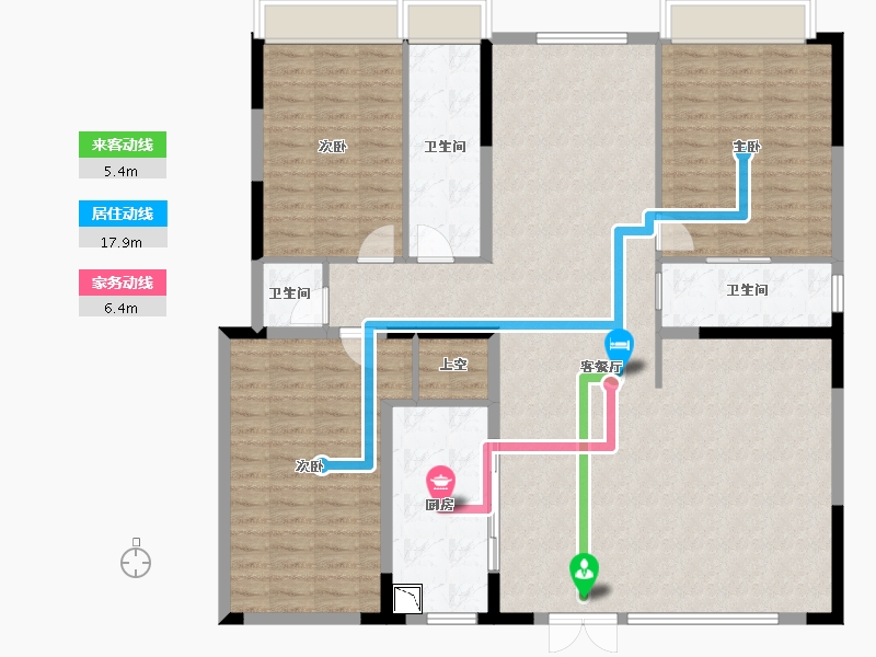 四川省-成都市-武侯金茂府-149.25-户型库-动静线