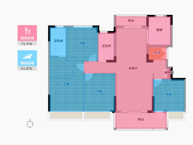 四川省-成都市-华润置地时代之城-119.54-户型库-动静分区