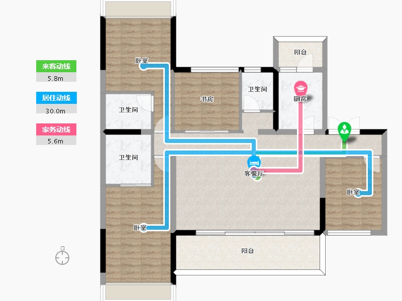 四川省-成都市-中南上熙府熙悦-120.61-户型库-动静线