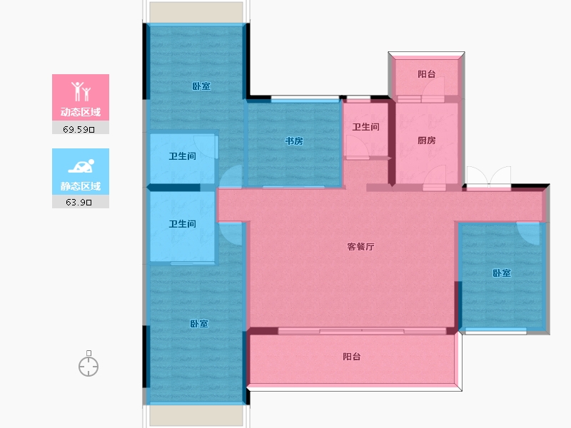 四川省-成都市-中南上熙府熙悦-120.61-户型库-动静分区