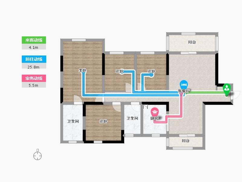 四川省-宜宾市-江畔华府-115.74-户型库-动静线