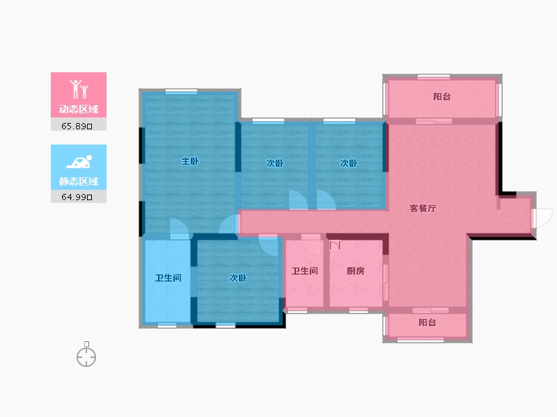 四川省-宜宾市-江畔华府-115.74-户型库-动静分区