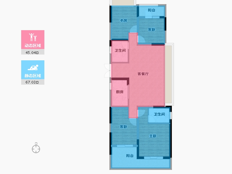 贵州省-遵义市-顺成国宾壹号-99.54-户型库-动静分区