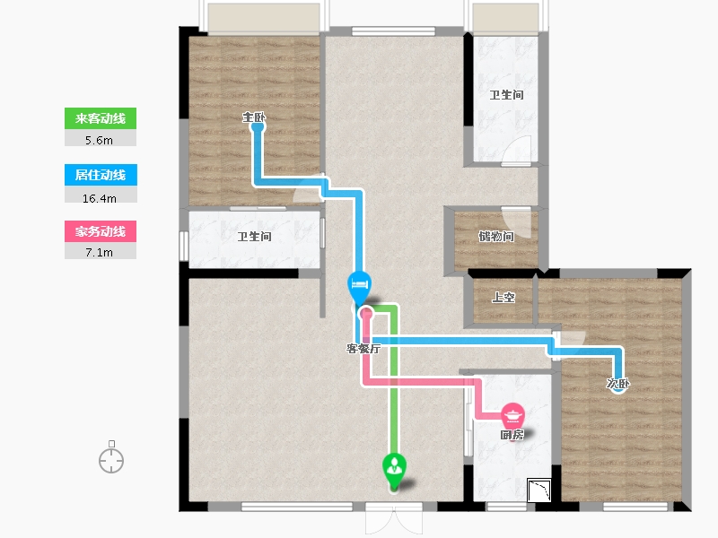 四川省-成都市-武侯金茂府-130.45-户型库-动静线