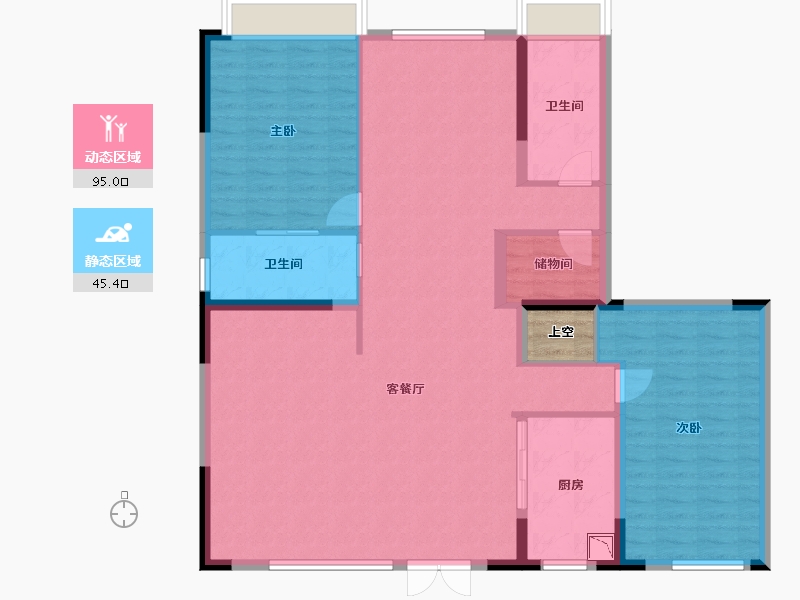 四川省-成都市-武侯金茂府-130.45-户型库-动静分区