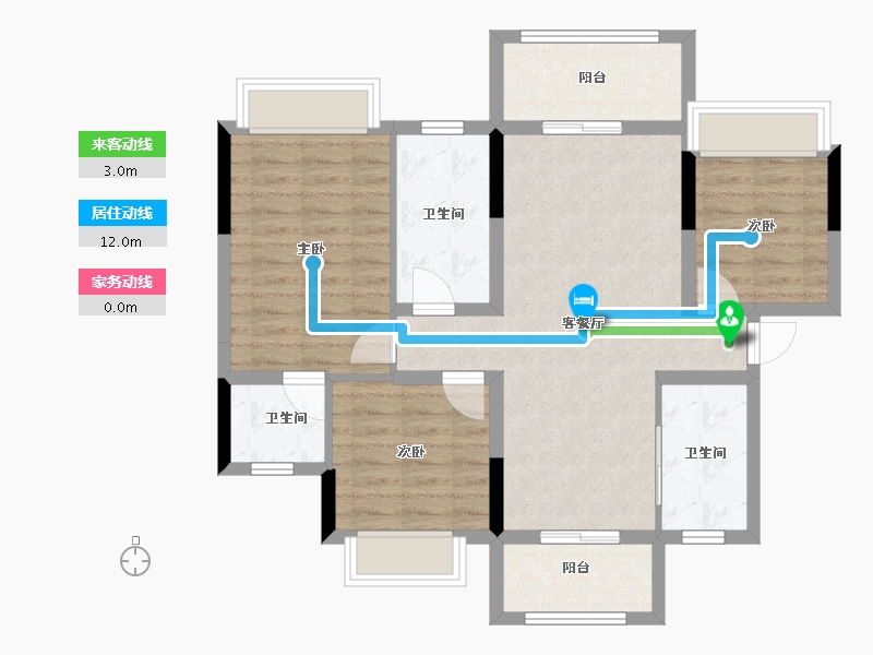 贵州省-遵义市-东都遵南首府-84.20-户型库-动静线