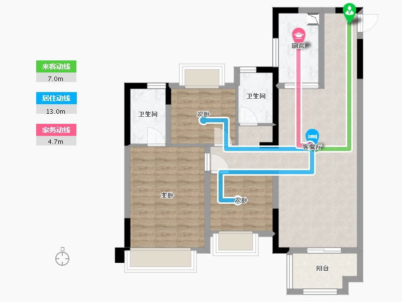 四川省-成都市-华侨城粼港樾府-79.26-户型库-动静线