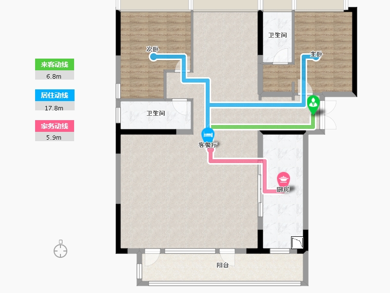 四川省-成都市-武侯金茂府-136.96-户型库-动静线