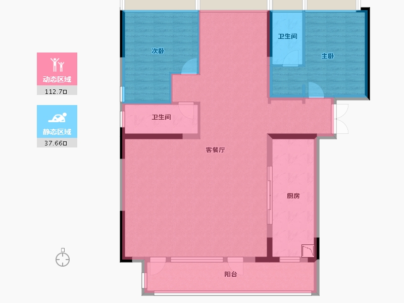 四川省-成都市-武侯金茂府-136.96-户型库-动静分区