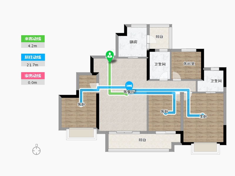 贵州省-遵义市-新城悦隽风华-103.20-户型库-动静线