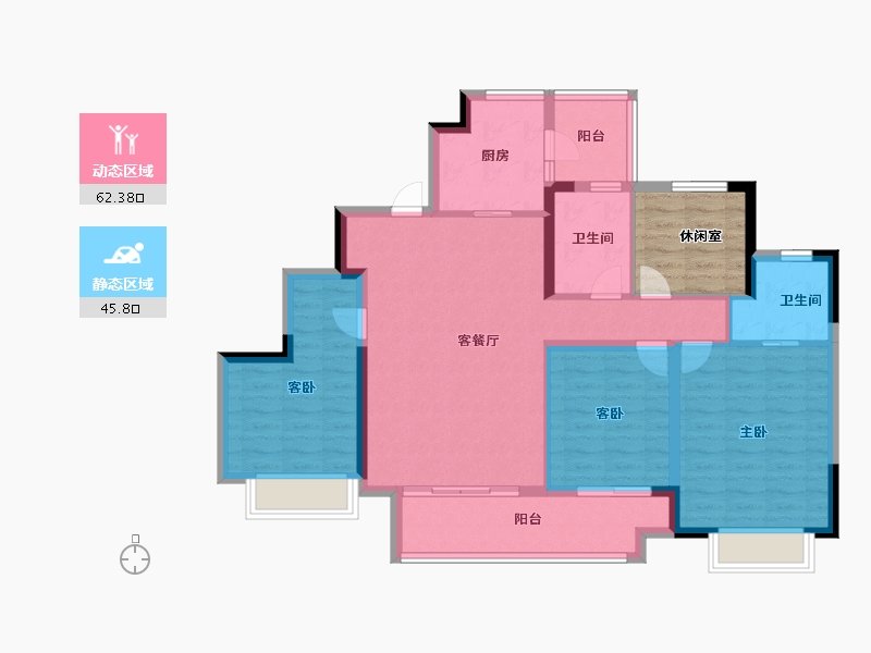 贵州省-遵义市-新城悦隽风华-103.20-户型库-动静分区