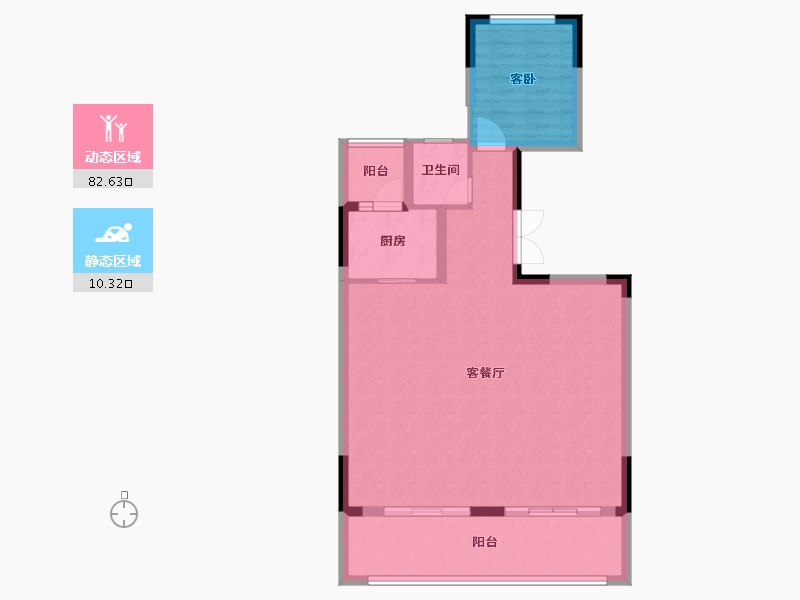 四川省-成都市-龙湖金地商置璟宸世家-85.33-户型库-动静分区