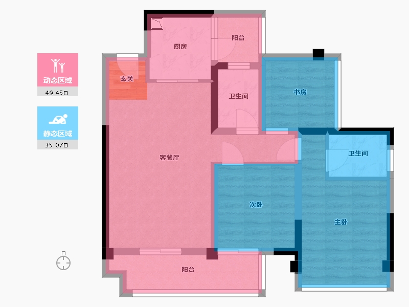 四川省-巴中市-一品凤凰城-74.04-户型库-动静分区