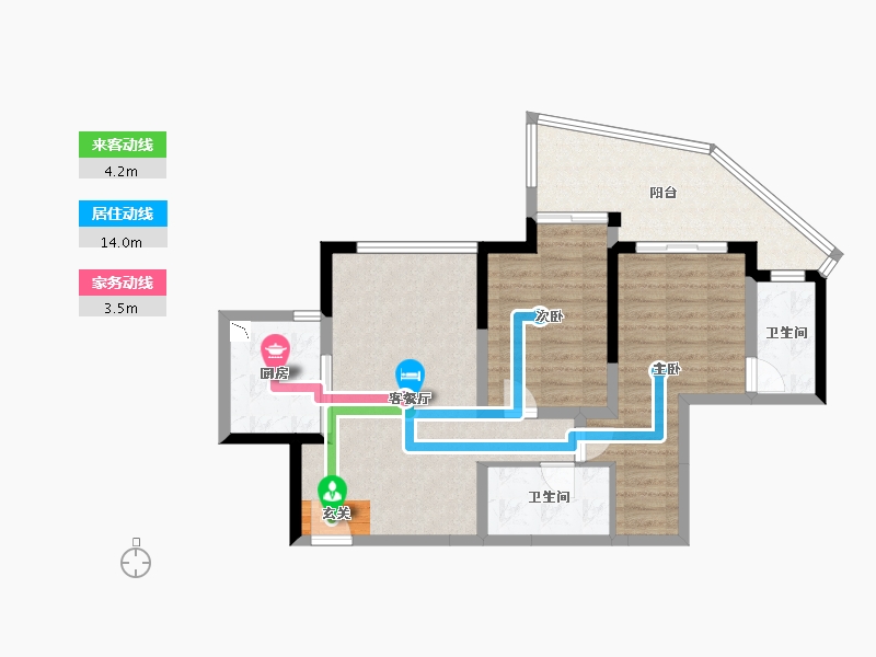 四川省-成都市-麓湖生态城•水晶溪岸-78.64-户型库-动静线