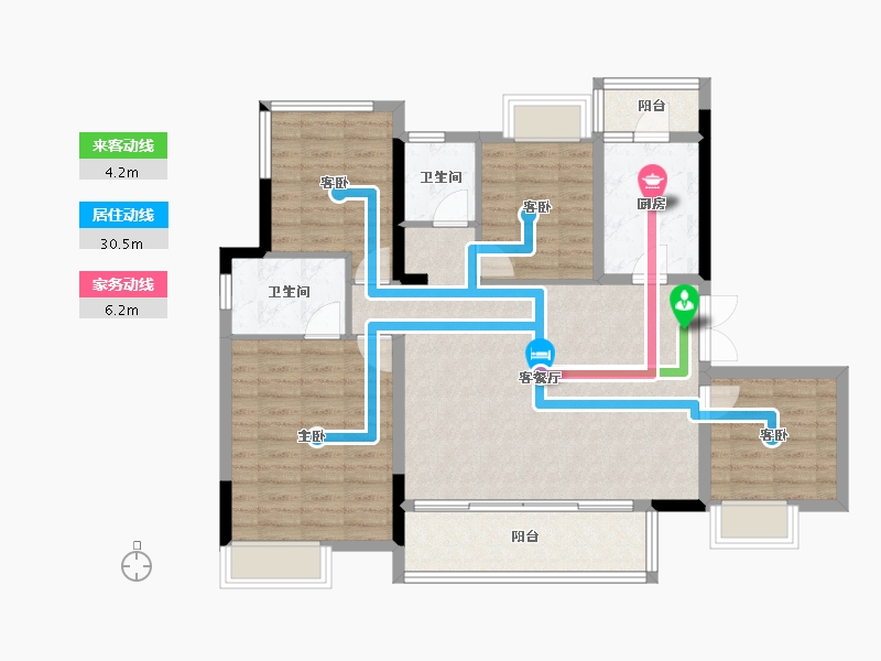 四川省-内江市-内江金科集美天宸-103.06-户型库-动静线