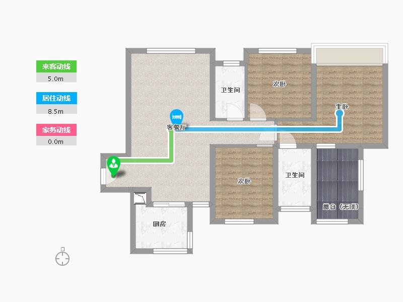 四川省-巴中市-宇亿叠翠-83.93-户型库-动静线