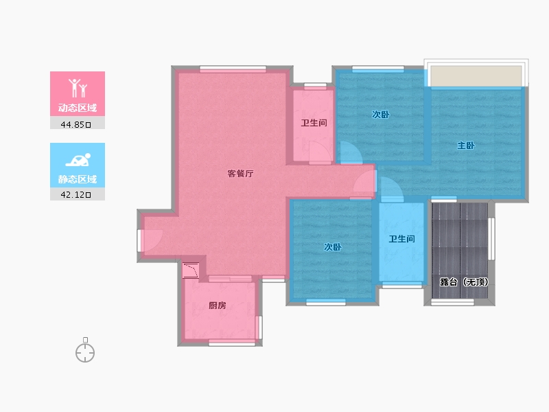 四川省-巴中市-宇亿叠翠-83.93-户型库-动静分区