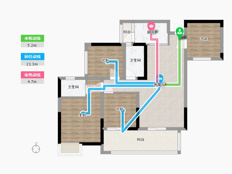 四川省-巴中市-一品凤凰城-88.00-户型库-动静线