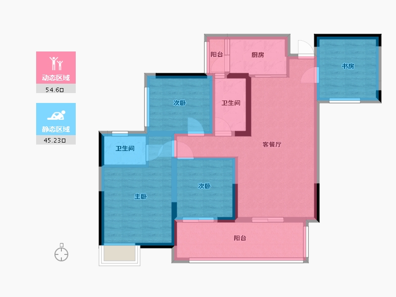 四川省-巴中市-一品凤凰城-88.00-户型库-动静分区