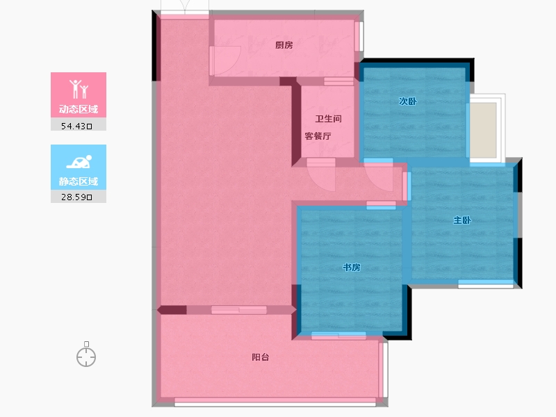 四川省-巴中市-汇金龙腾御锦通江府-73.13-户型库-动静分区