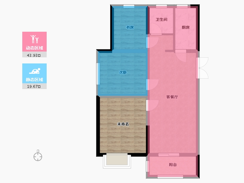 山东省-济南市-东城俪景-69.99-户型库-动静分区