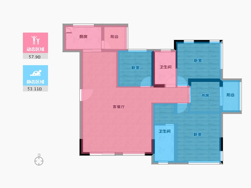 四川省-成都市-中航城-99.15-户型库-动静分区