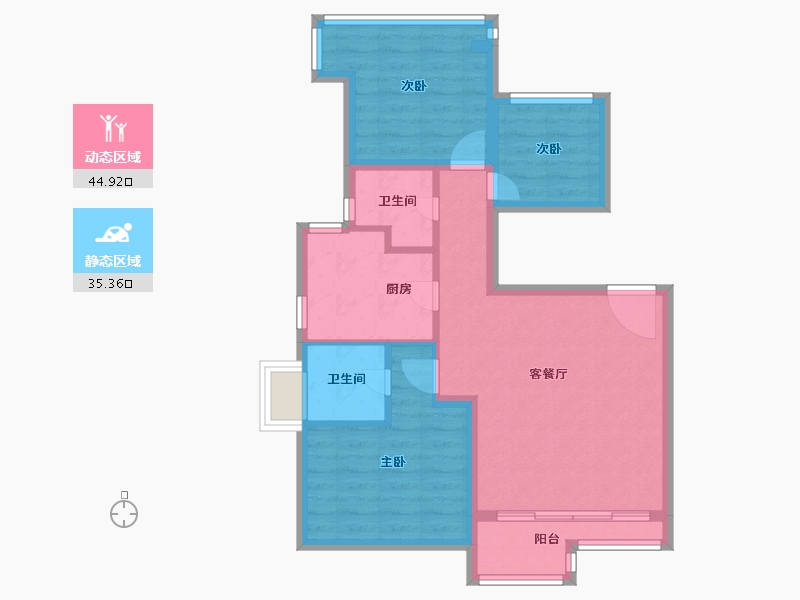 四川省-成都市-南城都汇-71.20-户型库-动静分区