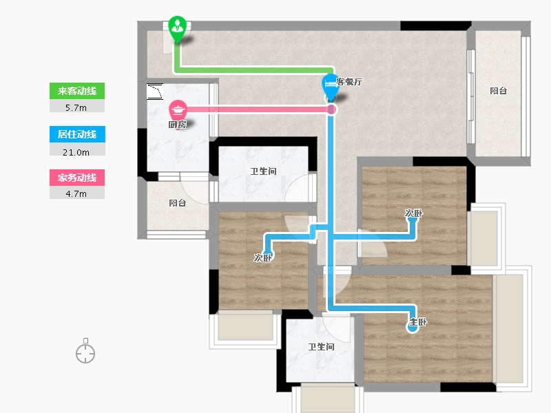 四川省-绵阳市-润森金座-76.06-户型库-动静线