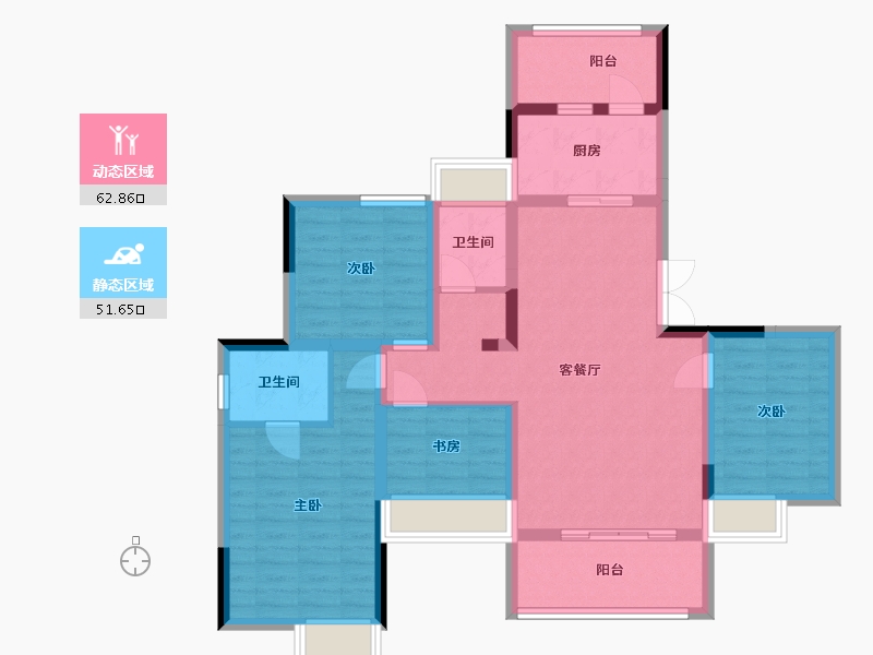 四川省-巴中市-汇金龙腾御锦通江府-101.55-户型库-动静分区