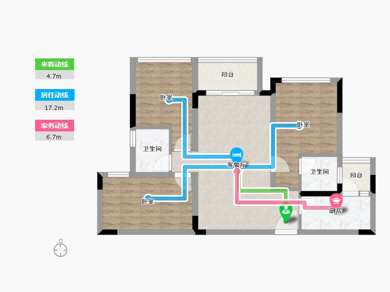 四川省-成都市-新城金樾府邸-77.86-户型库-动静线