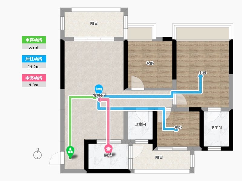 四川省-绵阳市-阳光西雅图二期-77.47-户型库-动静线