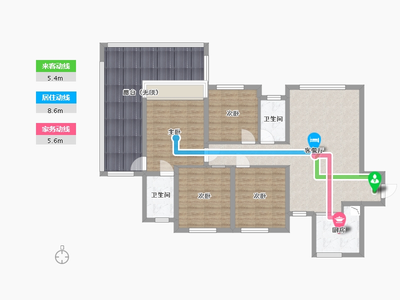 四川省-巴中市-宇亿叠翠-114.06-户型库-动静线