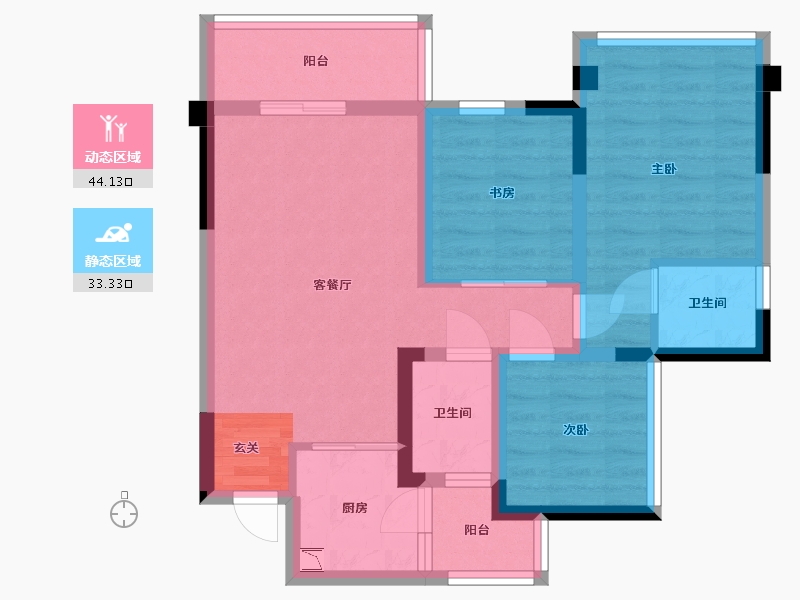 四川省-巴中市-一品凤凰城-67.37-户型库-动静分区