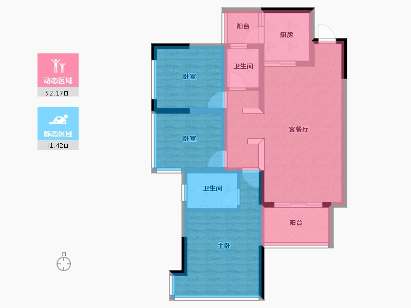 四川省-遂宁市-龙腾·紫御江山-82.21-户型库-动静分区