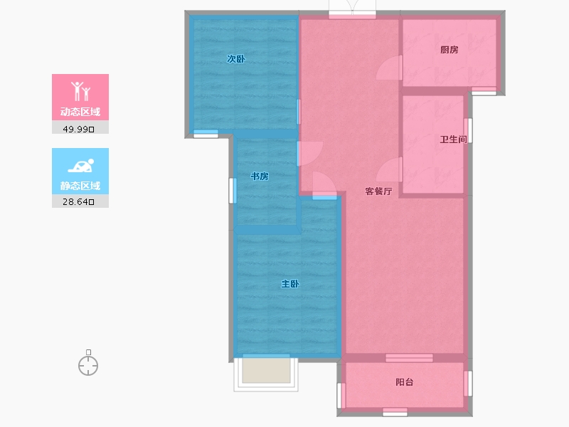 河南省-郑州市-长江一号宏图-70.00-户型库-动静分区